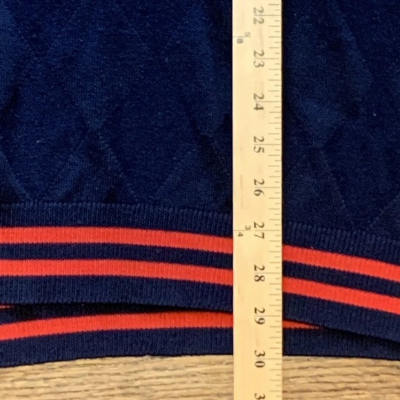 Empra Mens Diamond Blue Front Vest, Red Trim, Acrylic, Size 5X - Picture 5 of 8